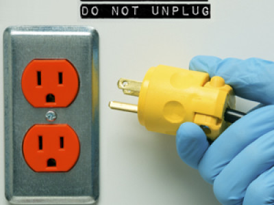 Image of life-support plugs and socket